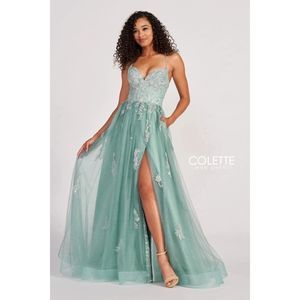 Green Colette By Mon Cheri Size 2 A-line dress